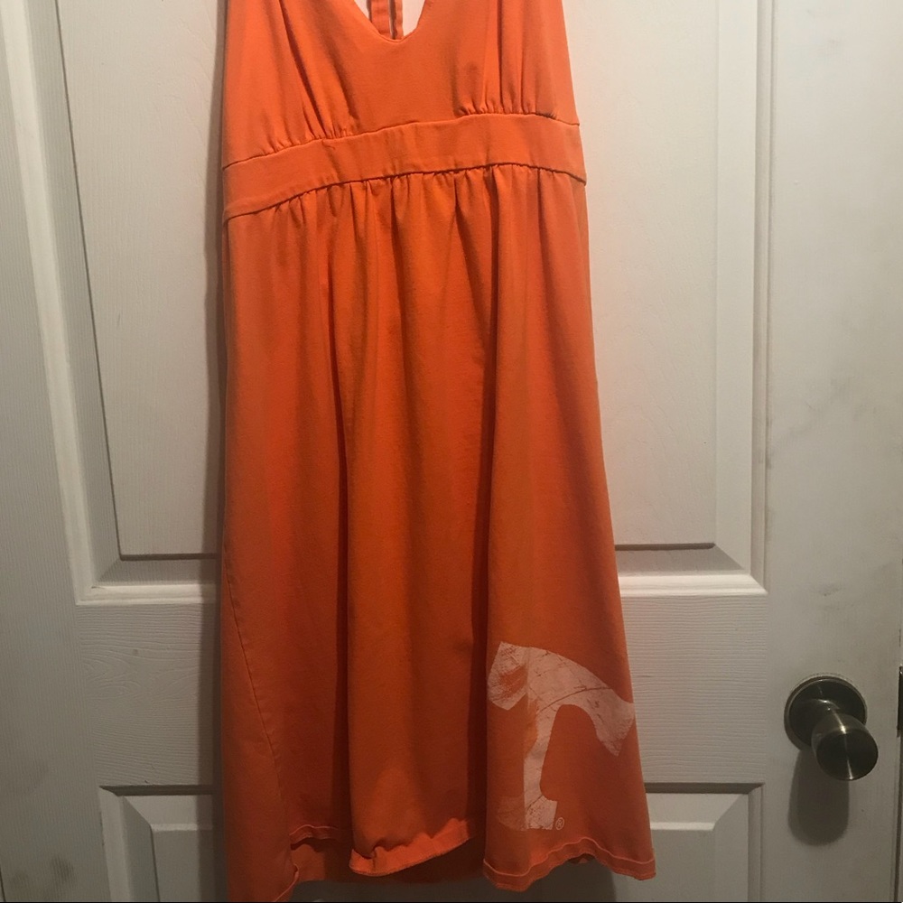 UT Vols Orange w/White T Halter XL Dress-makeoffer
